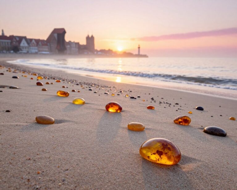 bursztyn plaża Gdańsk